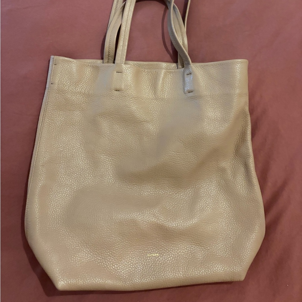 Cuyana tall easy tote in cappuccino - Picture 9 of 16